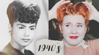 I Tried to Recreate 1940s Hairstyles [upl. by Niriam]