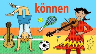 Deutsches Modalverb quotkönnenquot  Sport  Musik  German lesson for beginners A1 [upl. by Lorusso414]