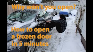 How to open a frozen car door in under 5 min [upl. by Booze563]