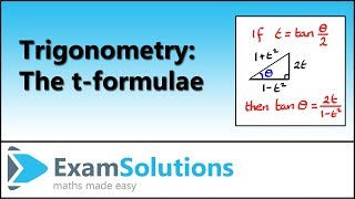 Trigonometry  The tformulae explained [upl. by Lonee]