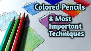 8 Ways to improve Colored Pencil Skills  Tutorial for beginners [upl. by Conrade]