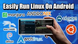 Easily Run Linux On Android With AndroNix  Linux Distro on Android without root [upl. by Llenrup]