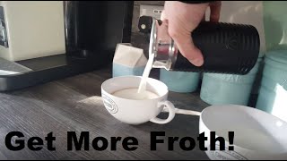 How to Get More Froth from Your Nespresso Coffee Aeroccino  Nespresso tips and help [upl. by Izak]