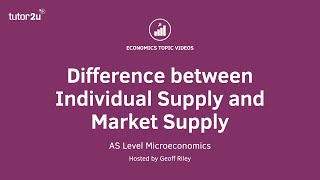 Difference between Individual and Market Supply I A Level and IB Economics [upl. by Allistir]