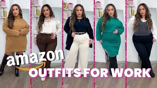 AMAZON PLUS SIZE OFFICE OUTFITS 2023 [upl. by Akeihsal]