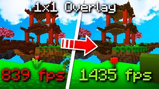 Best 1x1 block OVERLAY FPS BOOST PVP Texture Pack [upl. by Coates]