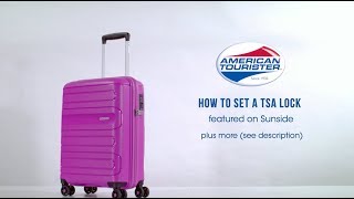 American Tourister TSA Lock Instruction video  Sunside [upl. by Jodoin991]