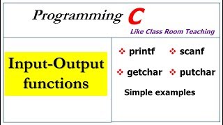 input output functions in c program Simple Program  C Programming  Lec35 [upl. by Treve]