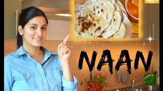 NAAN  Indisches Brot  Fladenbrot aus der Pfanne  indisch Kochen [upl. by Aleira598]