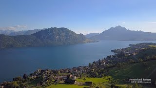 4K Weggis Vierwaldstättersee Luzern SWITZERLAND アルプス山脈 [upl. by Terrence717]