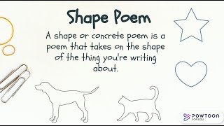 Shape Concrete Poem for Kids  Poetry for Kids  Kindergarten and Grade 1 Poetry [upl. by Dnama910]