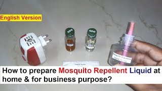 Mosquito Repellent Liquid Vaporizer Making 100 Real Formula [upl. by Hnad]