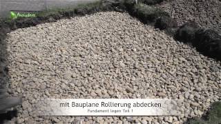 Fundament legen Betonieren Teil 1  Rollierung und Schalungskasten [upl. by Neelyhtak]