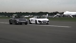 Audi R8 vs Porsche 997  Top Gear [upl. by Koziara890]