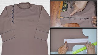 Baby Boy Kurta Kameez Cutting And Stitching  Side Slit Kurta [upl. by Fenelia]