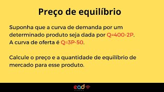 Preço de equilíbrio  ECONOMIA [upl. by Pansie752]