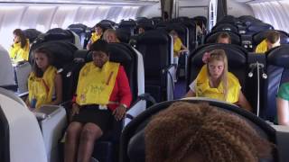 CABIN CREW TRAINING DITCHING  LONG FULL CABIN PREPARATION [upl. by Intisar]