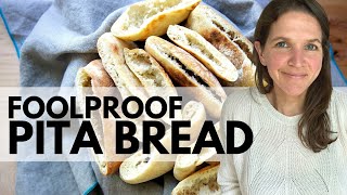 Simple Homemade Pita Bread Recipe [upl. by Myk]