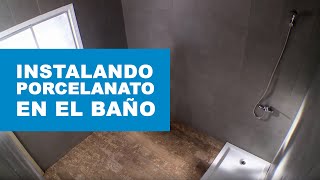 ¿Cómo instalar porcelanato en un baño [upl. by Akisej346]