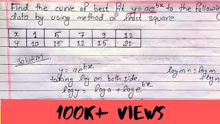 Curve fitting method  least square method [upl. by Nitsyrk]