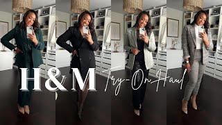 HampM Try On Haul  HampM Workwear Haul  MeToya Monroe [upl. by Yrocal]