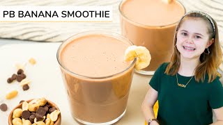 PEANUT BUTTER BANANA SMOOTHIE  just 4ingredients [upl. by Eipper]