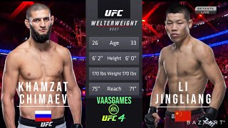 KHAMZAT CHIMAEV VS LI JINGLIANG FULL FIGHT UFC 267 [upl. by Bohon891]