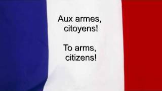 quotLa Marseillaisequot  France National anthem French amp English lyrics [upl. by Eehtomit]