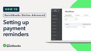 How to set up payment reminders  QuickBooks Online Advanced [upl. by Kaine]