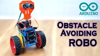 Arduino Simple Obstacle Avoiding ROBO [upl. by Mcnamee734]