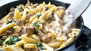 Creamy Italian Sausage Pasta Ready in 20 Mins [upl. by Nenad]