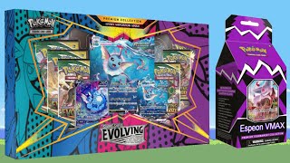 NEW Premium Boxes VAPOREON amp ESPEON VMAX Evolving Skies [upl. by Obola]