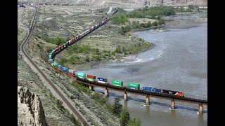 Canadian Pacific amp Canadian National railroads  Ashcroft  British Columbia  May 2018 [upl. by Darlene]