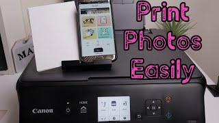 How To Print Photos From Smartphone Canon Pixma TS5050 Printer [upl. by Pavyer322]