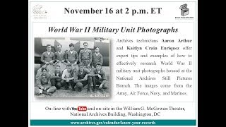 World War II Military Unit Photographs 2017 Nov 16 [upl. by Nogam]