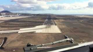 Captains View Landing at Reina Sofia TENERIFE in FULL HD [upl. by Erlinna]