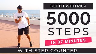 5000 Steps at home  FAST Walking Workout  Daily Workout At Home [upl. by Adams]