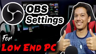 Best OBS Settings For Recording  Streaming Low End PC Hindi [upl. by Ynalem]