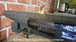 148 DKM UBoat Type VIIC U552 wInterior [upl. by Anavlys86]