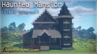 Kelpies Halloween 🎃👻 Haunted Mansion Advanced Build🏠 Minecraft Spooky Goth Witch Aesthetic Tutorial [upl. by Dhaf]