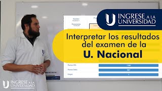 Como interpretar los resultados examen Universidad Nacional de Colombia [upl. by Juback]