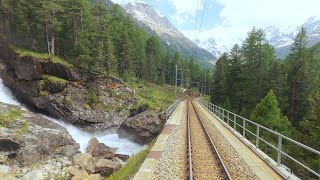 ★ 4K 🇮🇹Tirano  🇨🇭St Moritz summer cab ride Italy to Switzerland 062020 [upl. by Selia16]