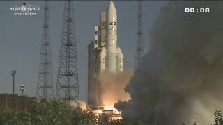 Ariane 5 performs 50th successful launch in a row [upl. by Nims]