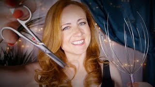 Super Long Relaxing ASMR Haircut ✂︎ Head Massage Hair Brushing 11 Triggers [upl. by Damalis]