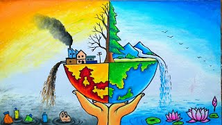 environment day drawingstop pollution painting [upl. by Telracs460]