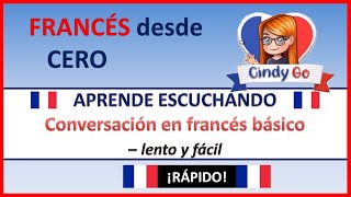 Aprender FRANCÉS DESDE CERO fácil y rápido ESCUCHANDO CONVERASACIÓNES EN FRANCÉS BÁSICO 💯 [upl. by Hymen895]