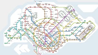 Greater Singapore Transit Map  Google Drawing Editing Timelapse [upl. by Ayhdiv751]