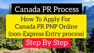 Canada PR PNPHow To Apply For Canada PR Online PNP [upl. by Ennagrom506]