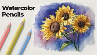 How to Use Watercolor Pencils  Techniques and Demonstration [upl. by Etezzil]