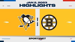 NHL Highlights  Penguins vs Bruins  January 2 2023 [upl. by Skye399]